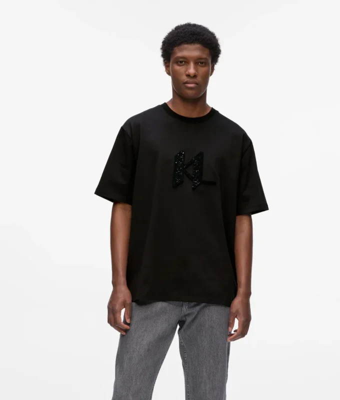 T-shirt med paljettmonogram T-shirt med paljettmonogram