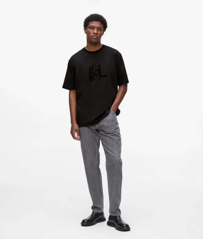 T-shirt med paljettmonogram T-shirt med paljettmonogram