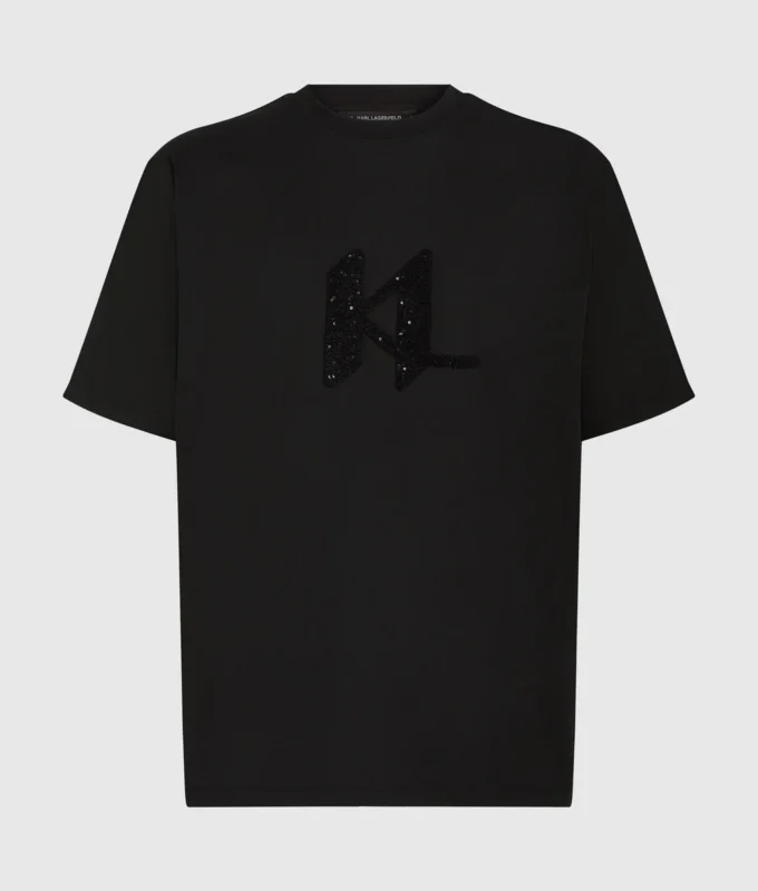 T-shirt med paljettmonogram T-shirt med paljettmonogram