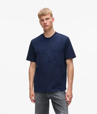 T-shirt med präglat monogram