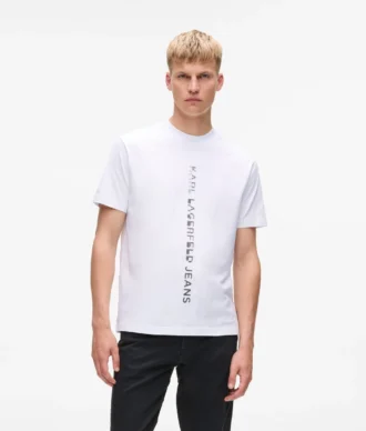 T-shirt med vertikalt logo T-shirt med vertikalt logo
