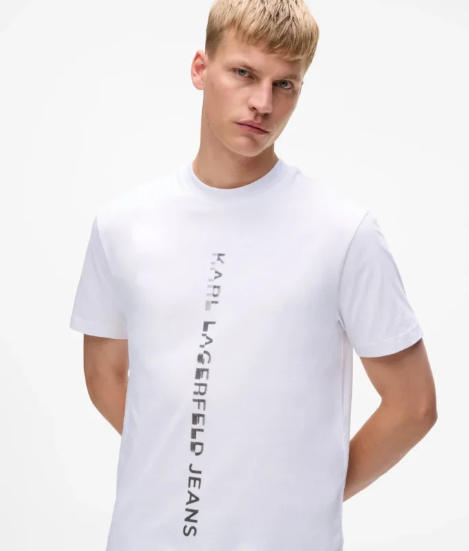 T-shirt med vertikalt logo T-shirt med vertikalt logo
