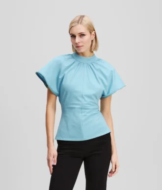 T-SHIRT MED ZIP-DETALJ