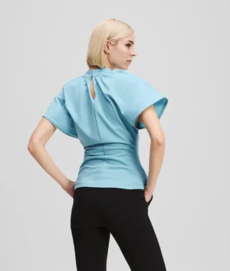 T-SHIRT MED ZIP-DETALJ