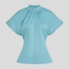 T-SHIRT MED ZIP-DETALJ T-SHIRT MED ZIP-DETALJ