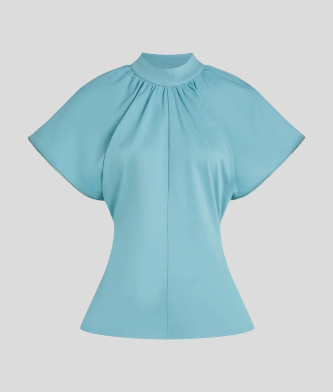 T-SHIRT MED ZIP-DETALJ T-SHIRT MED ZIP-DETALJ