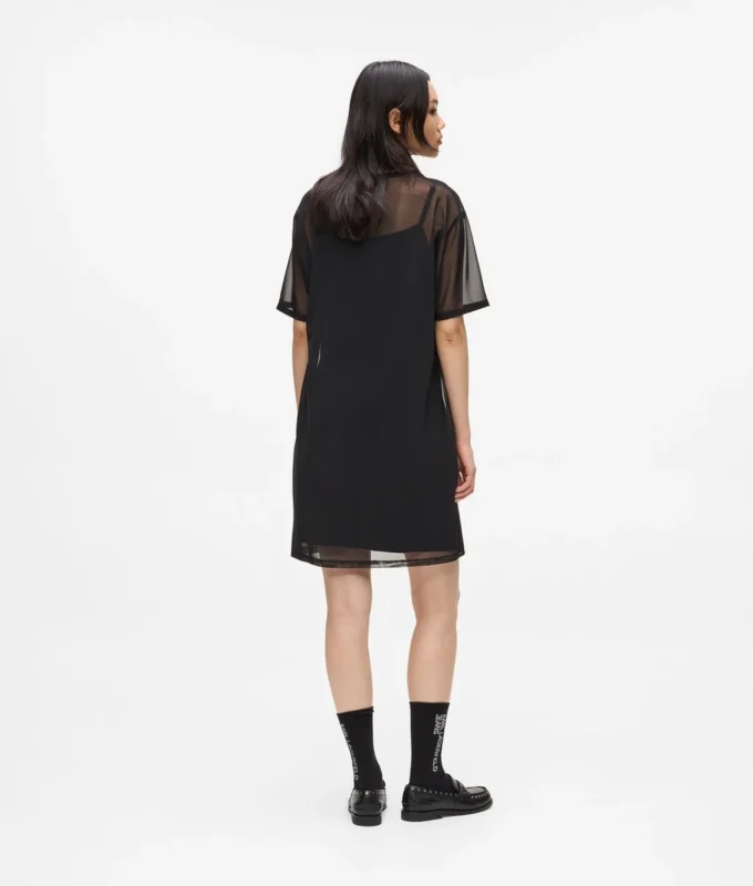 T-shirtklänning i mesh