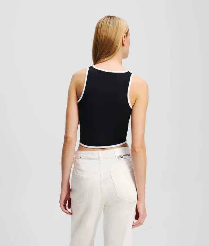 TANKTOPP MED PIPINGDETALJER TANKTOPP MED PIPINGDETALJER