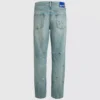 Tapered jeans med färgstänk