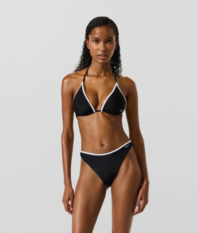 Triangelbikinitopp med vågig kant Triangelbikinitopp med vågig kant