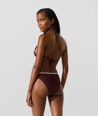 Triangelbikinitopp med vågig kant