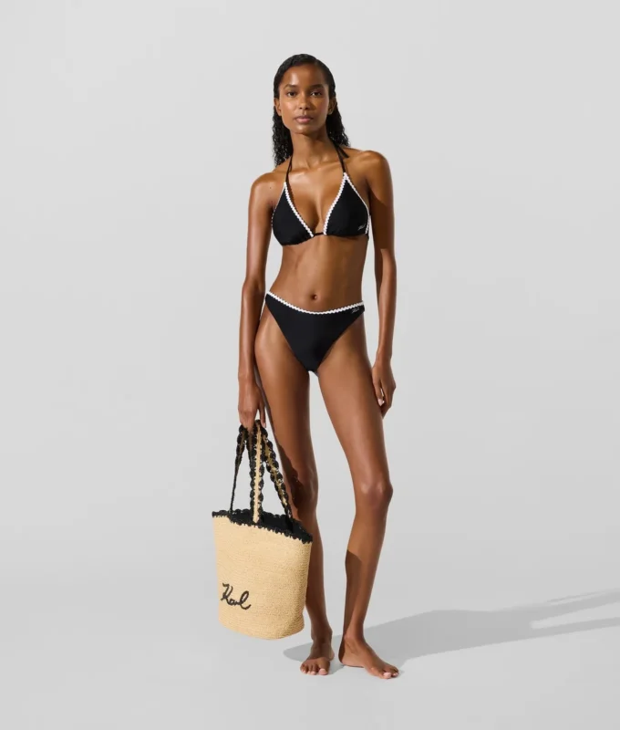 Triangelbikinitopp med vågig kant Triangelbikinitopp med vågig kant