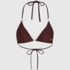 Triangelbikinitopp med vågig kant