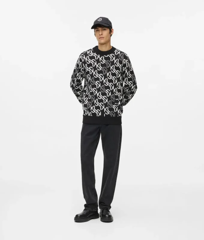 Tröja med monogram över hela ytan Tröja med monogram över hela ytan