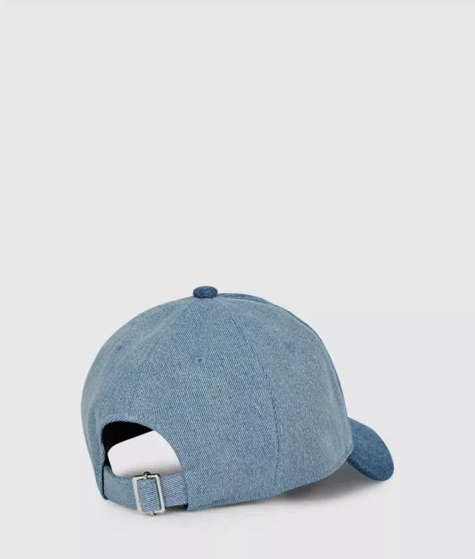 Tvåfärgad keps i ljus denim