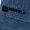 Tvåfärgad keps i ljus denim