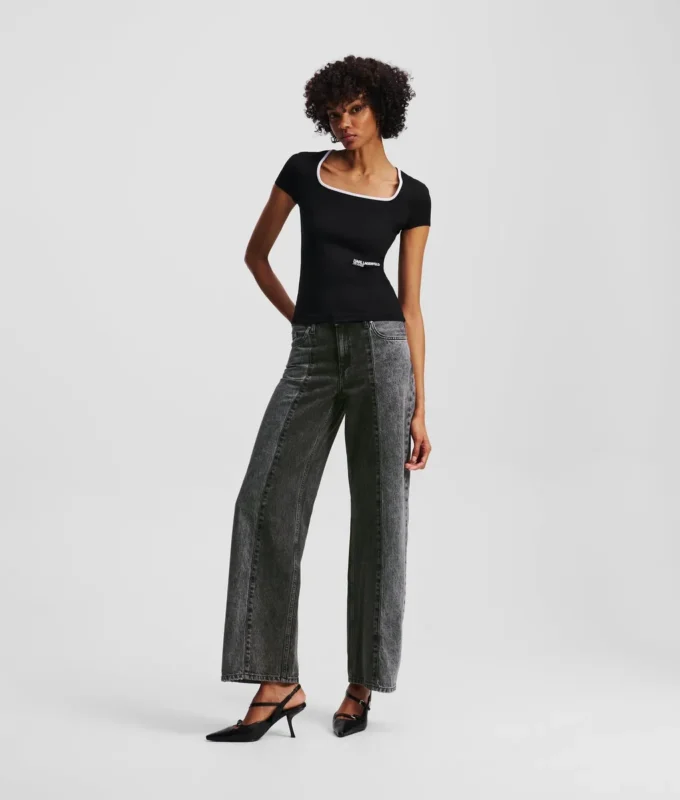 TVÅFÄRGADE MID-RISE RELAXED JEANS