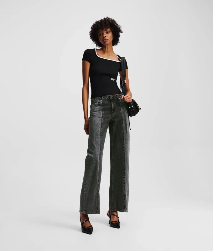 TVÅFÄRGADE MID-RISE RELAXED JEANS