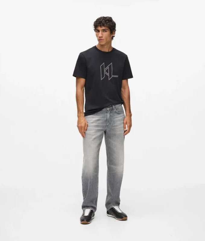Tvättade raka jeans