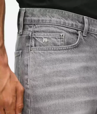 Tvättade raka jeans