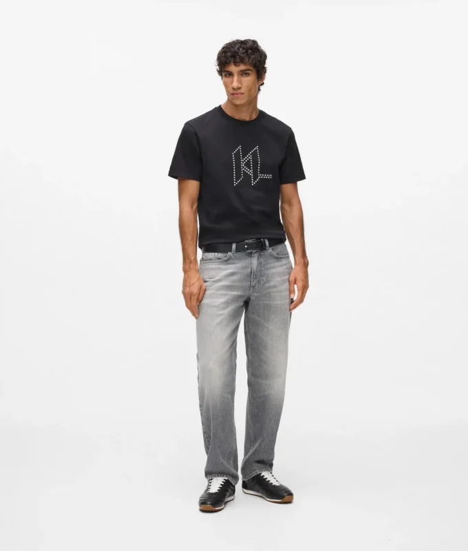 Tvättade raka jeans