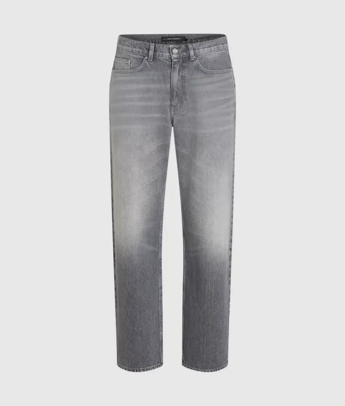 Tvättade raka jeans