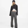 Tvättade sweatpants med vida ben Tvättade sweatpants med vida ben