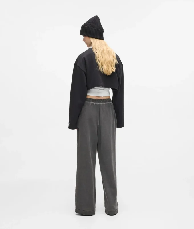 Tvättade sweatpants med vida ben Tvättade sweatpants med vida ben