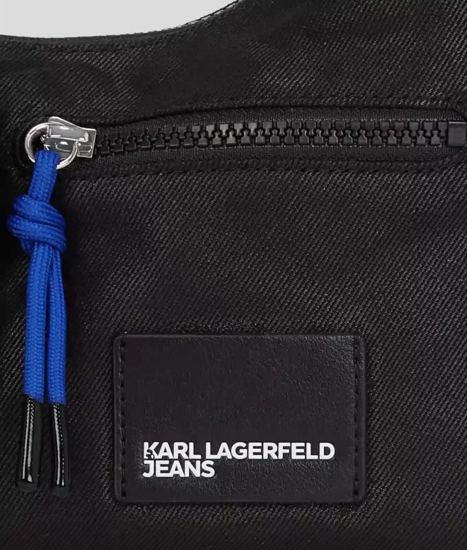UTILITY COATED DENIM SHOULDER BAG