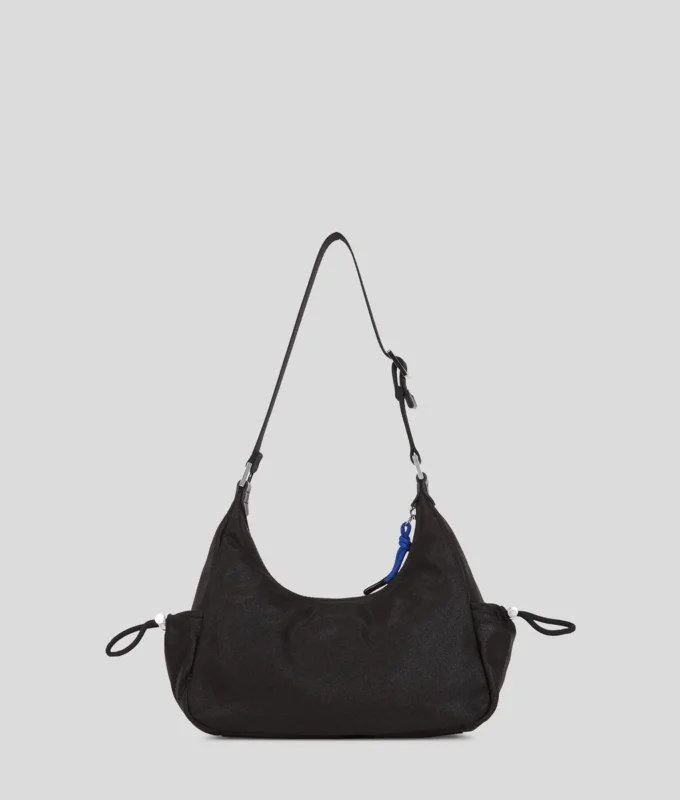 UTILITY COATED DENIM SHOULDER BAG