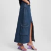 UTILITY DENIM MAXI SKIRT UTILITY DENIM MAXI SKIRT