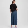 UTILITY DENIM MAXI SKIRT UTILITY DENIM MAXI SKIRT