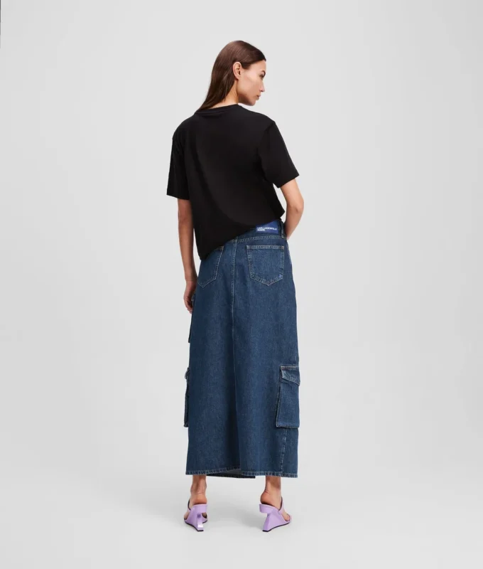 UTILITY DENIM MAXI SKIRT UTILITY DENIM MAXI SKIRT
