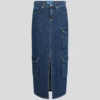 UTILITY DENIM MAXI SKIRT UTILITY DENIM MAXI SKIRT