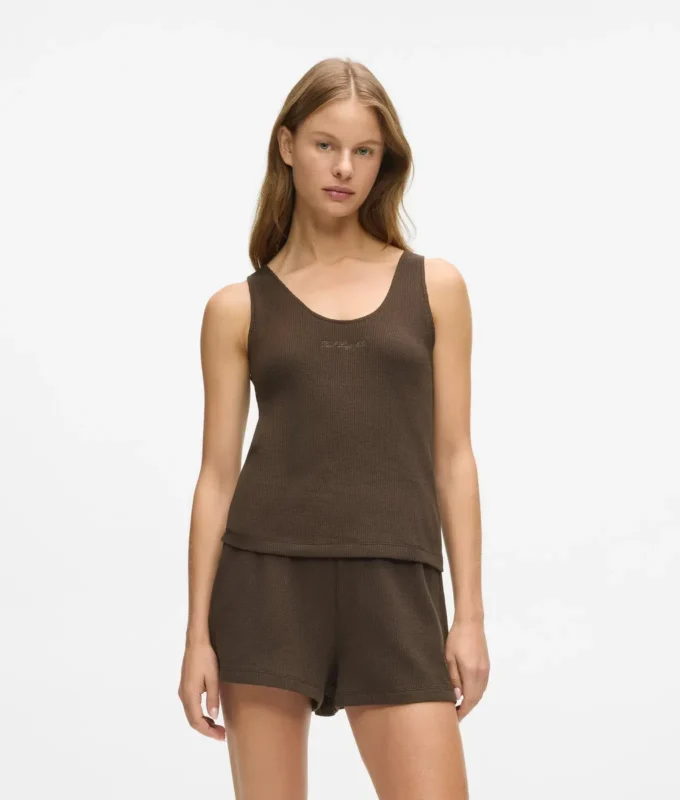 Vaffelstickad loungewear-linne Vaffelstickad loungewear-linne