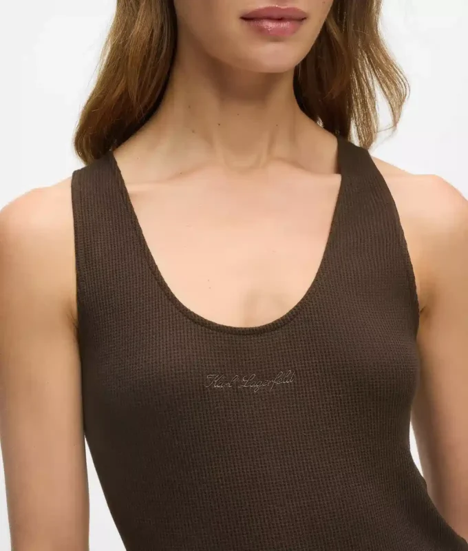 Vaffelstickad loungewear-linne Vaffelstickad loungewear-linne