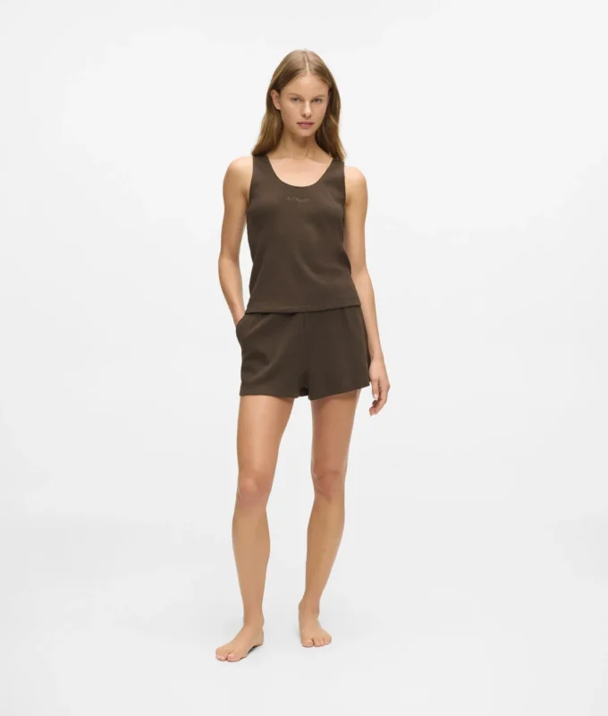 Vaffelstickad loungewear-linne Vaffelstickad loungewear-linne