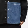 Över skjorta med denimpaneler