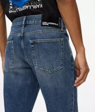 Vintage-tvättade raka jeans