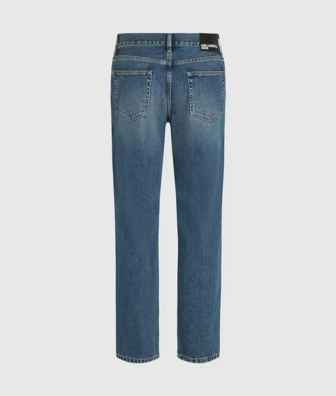 Vintage-tvättade raka jeans Vintage-tvättade raka jeans