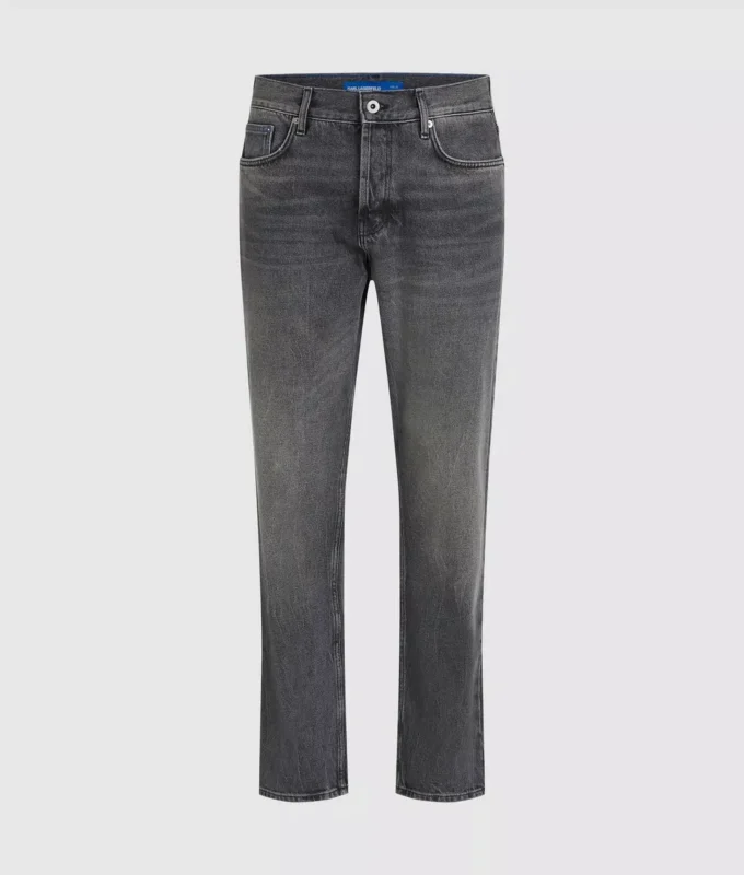 Vintage-tvättade tapered jeans Vintage-tvättade tapered jeans