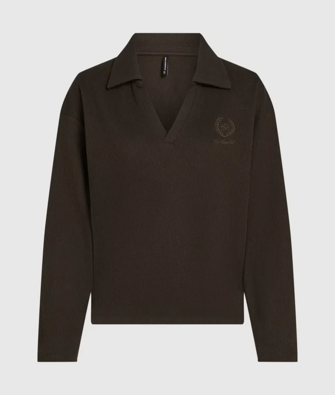 Waffle loungewear polotröja Waffle loungewear polotröja